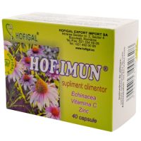 Hof Imun Vitamina C si Zinc, 40 capsule, Hofigal