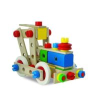 Jucarii din lemn in galetusa, Locomotiva, 120 piese, 100002005, Eichhorn