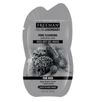 Masca pell-off pentru curatarea porilor cu cenusa vulcanica For Men, 15 ml, Freeman