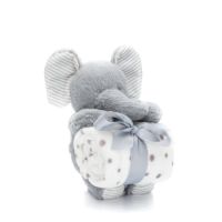 Paturica pufoasa cu jucarie Elefant, 90x70 cm, Fillikid