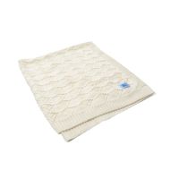 Paturica tricotata, 70x90 cm, Alb, Baltic Bebe
