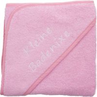 Prosop de baie cu gluga pentru copii, 75x75 Roz, Fillikid