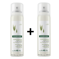 Pachet Sampon uscat cu lapte de ovaz, 2x150 ml, Klorane