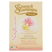 Sapun cu trandafir si vanilie, 90 gr, Setificante, Spuma di Sciampagna