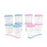 Set 10 recipiente ermetice Azure Rose, 250 ml, Miniland