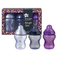 Set 3 biberoane cer instelat 0 luni+, 260 ml, Tommee Tippee