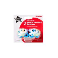 Suzeta de noapte model vulpite Basics, 6-12 luni, 2 buc, Tommee Tippee