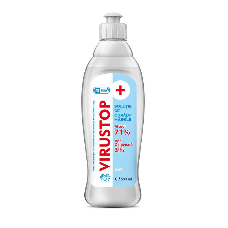 Solutie de curatat mainile, 500ml, Virustop