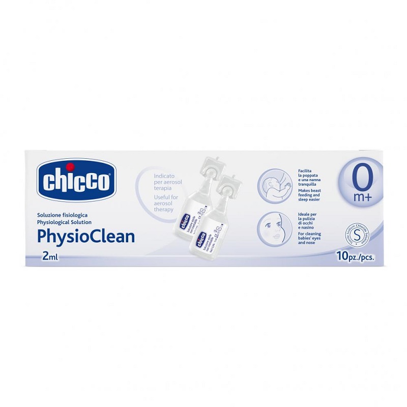 Solutie nazala PhysioClean, 2ml x 10 bucati, Chicco