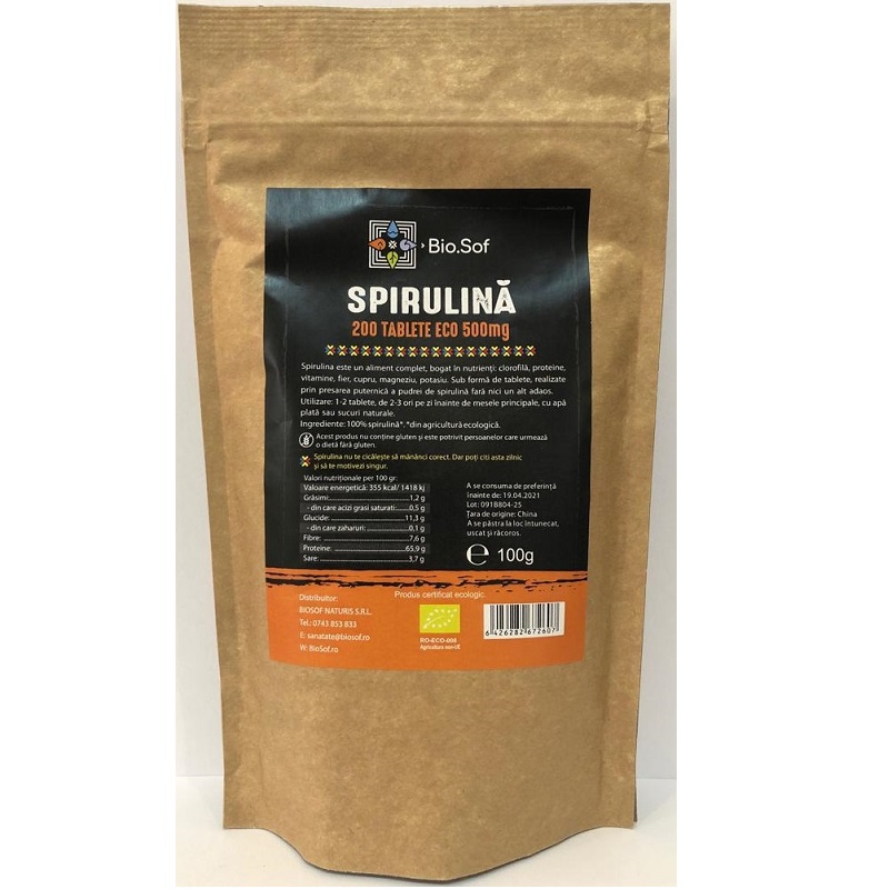 Spirulina, 200 tablete, Biosof