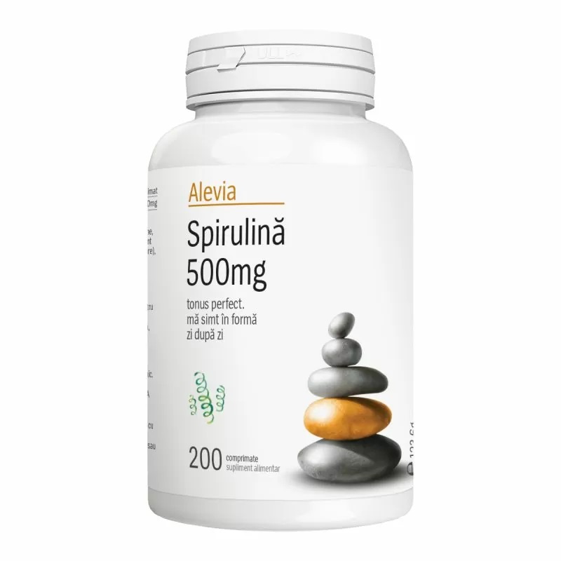 Spirulina 500mg, 200 comprimate, Alevia