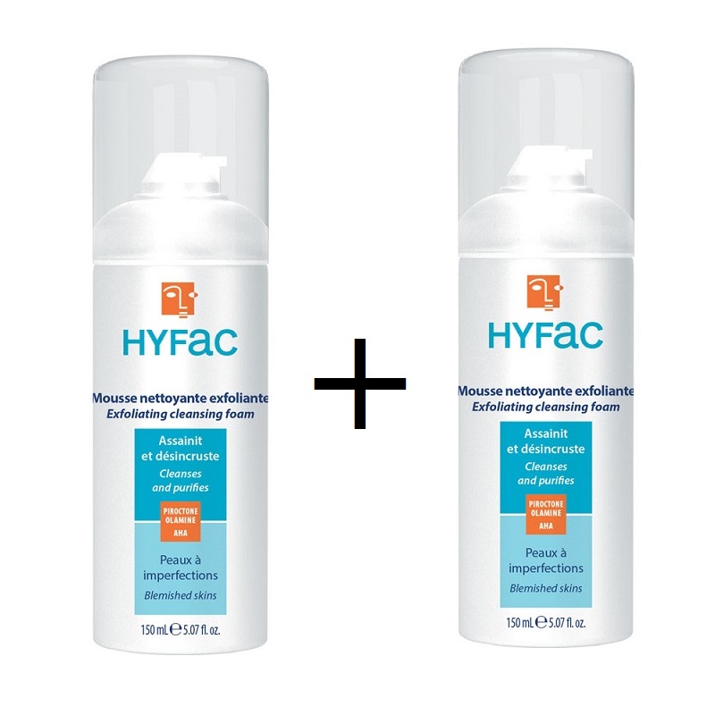 Spuma exfolianta de spalare cu AHA Hyfac, 1+1 , 2x150 ml, Moulin Royal Cosmetic