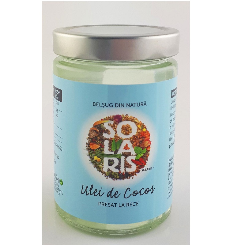 Ulei de cocos presat la rece, 500 ml, Solaris