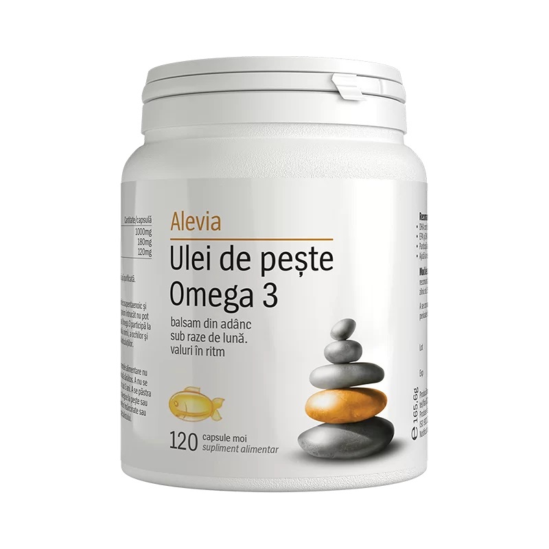 Ulei de peste Omega 3, 120 capsule, Alevia