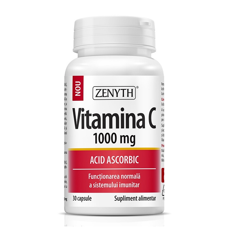 Vitamina C 1000 mg, 30 capsule, Zenyth