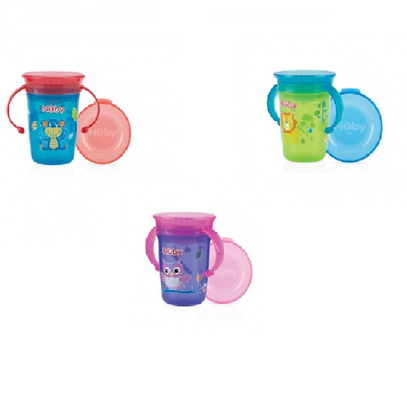 Wonder Cup 360 decorat cu manere, + 6 luni, 240 ml, Nuby