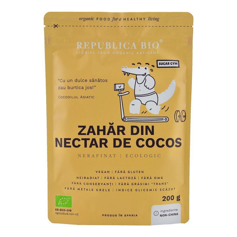 Zahar din nectar de cocos Bio, 200 g, Republica Bio